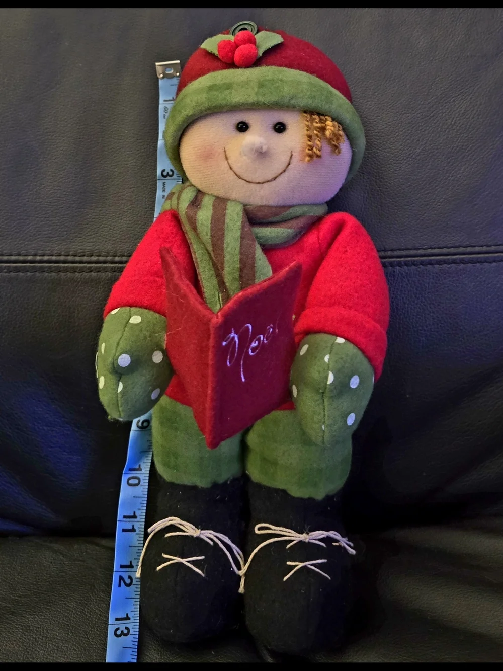 Holiday Caroler Plush Doll - Red & Green
